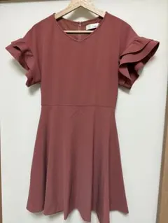 Lily Brown フリル袖カットソーワンピース