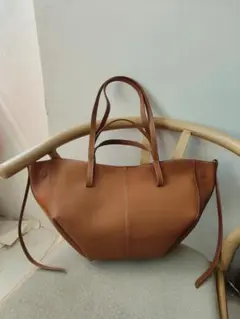 POLÈNE ブラウン ショルダーバッグ Cyme Miniトートバッグ Polène | Bag - Cyme Mini - Textured Camel