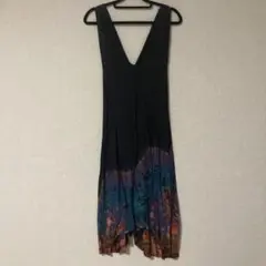 エスニック ワンピース タイダイ 黒