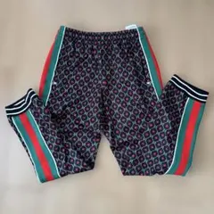 正規 GUCCI シェニール パンツ ロゴ ベロア ジョガー トラック 