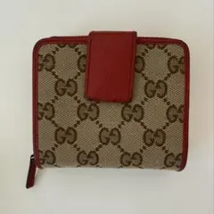 GUCCI 折りたたみ財布　赤