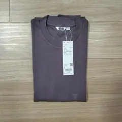 ユニクロ　エアリズムコットンクルーネックT 長袖　76パープル　Sサイズ