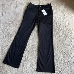 niko and … ブラック ストレッチフレアパンツ Lサイズ