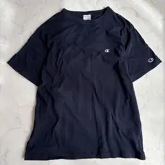 チャンピオン　Tシャツ　【L】　ネイビー　半袖　コットン100％　ロゴ刺繡