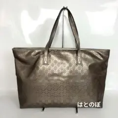 GUCCI グッチ GGインプリメ トートバッグ メタリック PVC 가죽