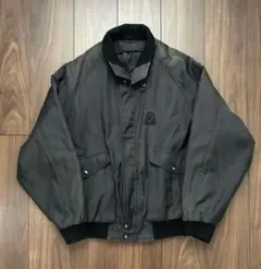 スウィングトップ　ハリントンジャケット　鬼フェード　古着　ブラック　中綿