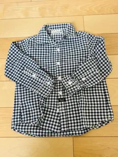 ブランシェス　110 ギンガムチェック　キッズ　ブラウス　長袖シャツ　秋服