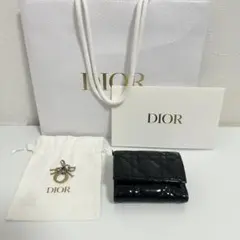 ディオール［ロータスウォレット］カナージュ　三つ折り財布　トロッターチャーム
