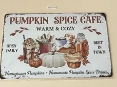 PUMPKIN SPICE CAFE ブリキ看板