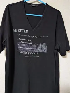 COMME CA ISM Vネック Tシャツ ブラック Lサイズのサムネイル