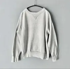 60’s ヴィンテージスウェット 杢グレー 4本針 前V セットイン