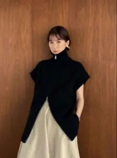 CLANE ZIP COLLAR KNIT VESTのサムネイル