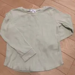 a.v.v ワッフル長袖カットソー 120 ライトグリーン