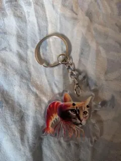 AIモンスター　猫のイラスト アクリルキーホルダー