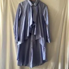 ヘルタースケルター ドレープ ロングシャツ M相当 ブルー 綿100のサムネイル