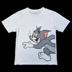 グラニフ トムとジェリー ビッグプリントTシャツ ホワイトSサイズ