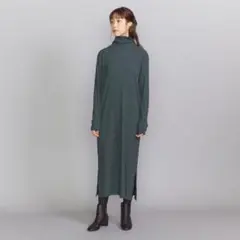 ユナイテッドアローズ BY テレコIラインタートルネックロングスリーブワンピース