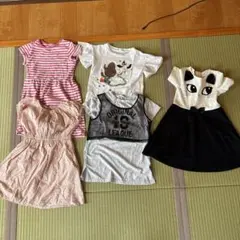 Tシャツ　ワンピースセット 110cm ミキハウス　H &M まとめ売り　5着
