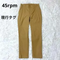 美品✨45rpm 現行タグ チノパン 総柄 ベージュ 2 M コットン