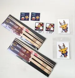 奈良クラブ　記念グッズ　シューカ君割りばしセット2本　ステッカー　シール