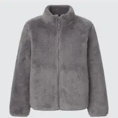 UNIQLO ファーリーフリースジャケット 120 グレー