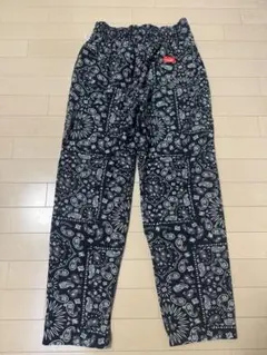 Cookmanクックマン　シェフパンツ　ペイズリー柄　ブラック　L