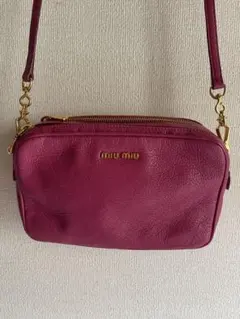 Miu Miu MADRAS ショルダーバッグ RT0539ピンク♡✧