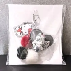 エニマイくじ／富江×ハローキティ★ハートキーホルダー黒