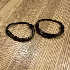 2個セット　ヘアゴム 結び目隠し ウィッグ　フェイク ヘアアクセサリー