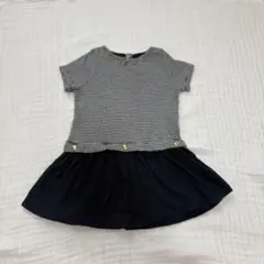 プチバトー ボーダー ワンピース ベビー服 74cm