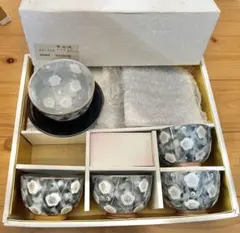 有田焼 染錦槍梅　茶托付仙茶揃　5セット