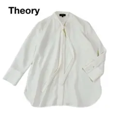 Theory セオリー ボウタイ ブラウス 白 ホワイト 日本製 近年