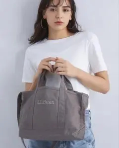 【別注】<L.L.Bean>グローサリー トートバッグ M ライトグレー 新品