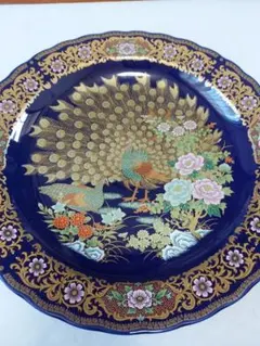 KOJI CORPORATION 大皿【直径約36cm】飾り皿 孔雀 置物