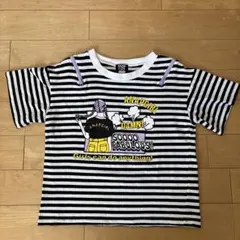 ANAP GIRL 半袖Tシャツ Mサイズ ブラック/ホワイトストライプ