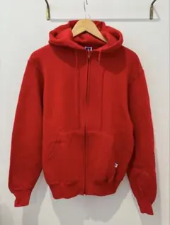 ラッセル　USA製　スウェット　ジップパーカー　赤　ヴィンテージ 90s 美品