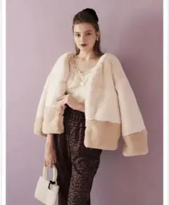 Seemi by NICE CLAUP フェイクファーコート