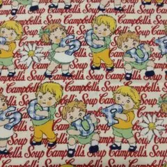 Campbell's Soup カントリー柄 生地 プリント生地 49×29