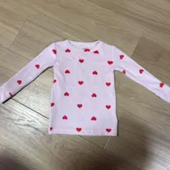 ベビー服　1歳　80cm フリース　パジャマ　長袖トップス　ハート柄　海外