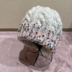 ❇️ハンドメイド❇️手編み❤︎*。縄あみニット帽...♪* 5