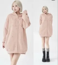 Darich DDロゴビジュージップパーカー (ピンク) DDロゴビジュージップパーカー（パーカー）｜Darich（ダーリッチ）の