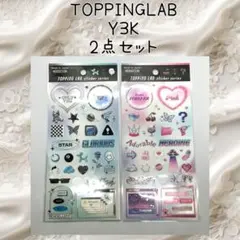 GAIA Y3K シール ピンク 水色 TOPPINGLAB シールシート2点