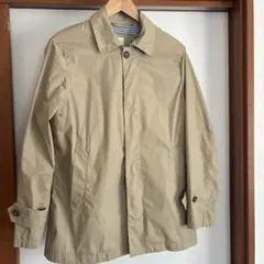 美品BACK NUMBER 長袖 ハーフジャケットコートベェージュメンズ Ｍ