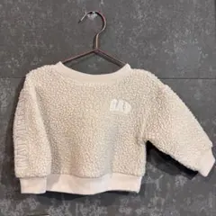 【GAP】袖ロゴ ボアスウェットトレーナー