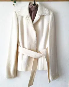 入学、卒業式に アイボリー レディースジャケット