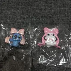 カプセルトイ　バレエリボンフィギュア　 スティッチ　マリー　セット