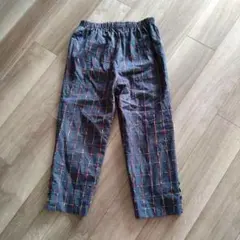 デニム地　 チェック柄 カジュアルパンツ　M〜L