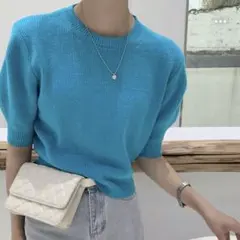 me+em select 半袖 ニット