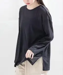 Honeys新品キャミ付きシアートップスSサイズ ブラック