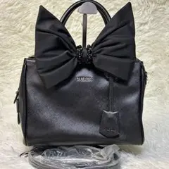TO BE CHIC 黒 ショルダーバッグ　2way リボン取り外し可能のサムネイル